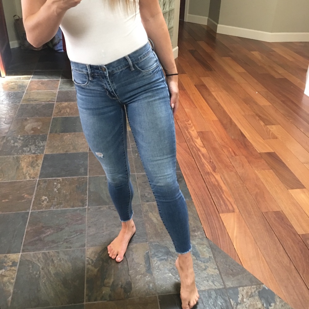 Pacsun Skinny Ankle Jeggings Raw Hem 24 - Picture 3 of 8